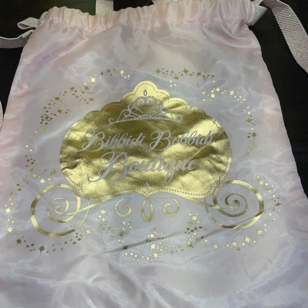 NWT Disney Cinderella Bibbidi Bobbed Boutique Drawstring‎ Backpack Bag